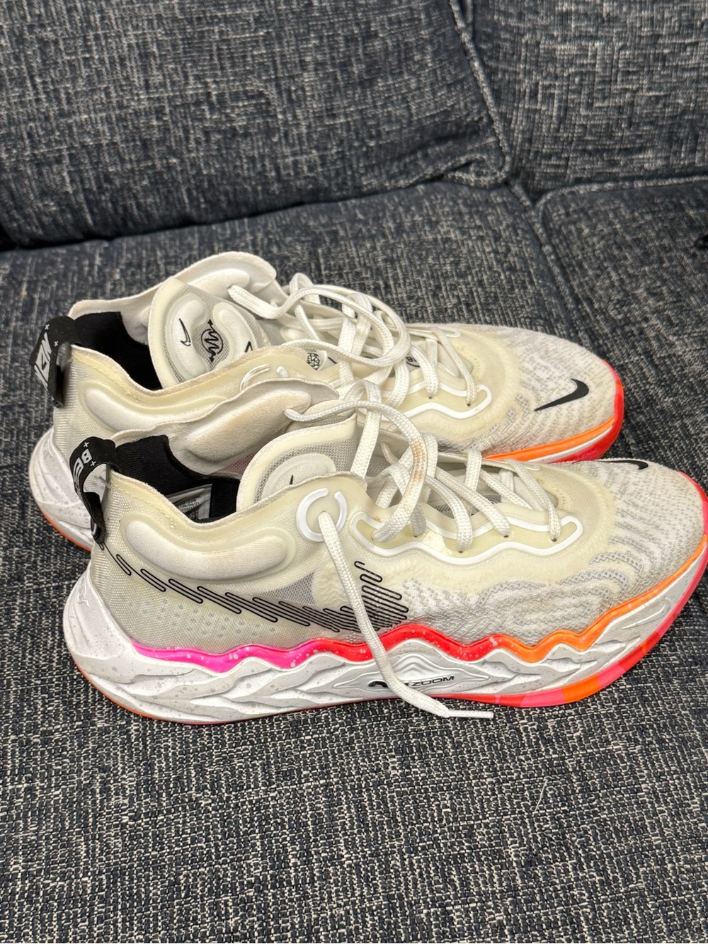 Nike Men’s Basketball Sneakers with Pink & Orange Accents